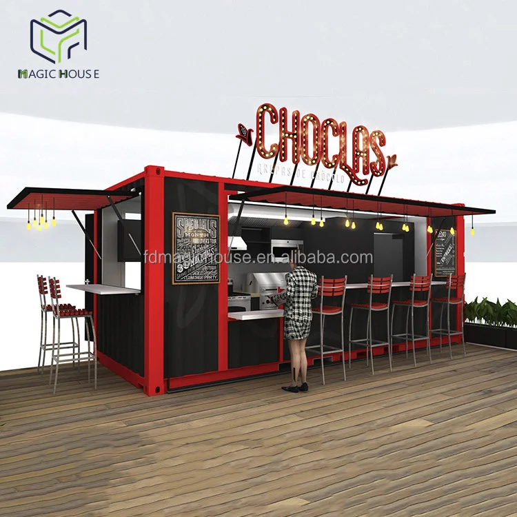 Magic House New Design 2020 20ft Prefabricated Shipping Container Shop Coffee Container bar