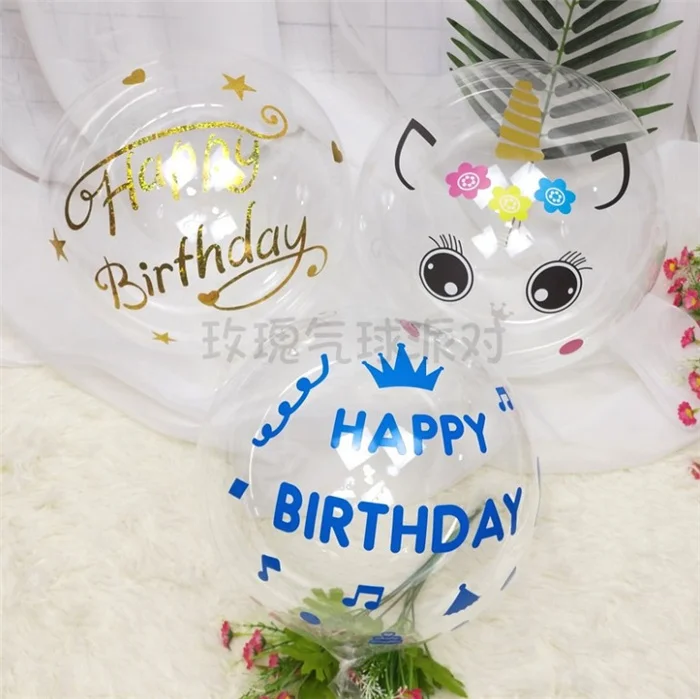 clear transparent bobo balloon with letter