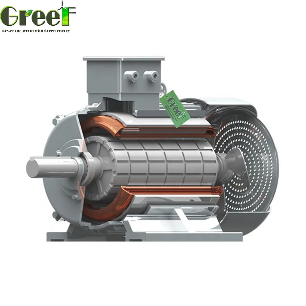 Générateur éolien 30KW Basse Vitesse Sans Engrenage - Alternateur Aimant Permanent AC 3 Phases - Parfait Pour Systèmes Hybrides Autonomes