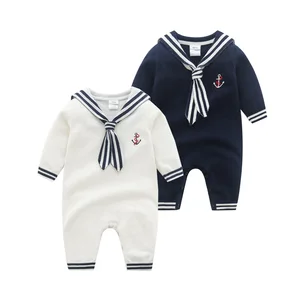 New Fashion One-piece Cotton Child Clothes Baby Boys' Long-Sleeved Rompers Winter Knitted Infant Clothes
