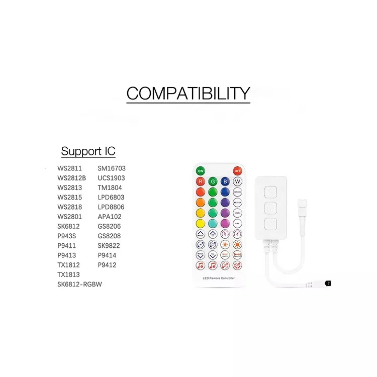 Sp611e Led Rgb Pixel Controller Bluetooth Music Synchronous Dc 5v 42v ...