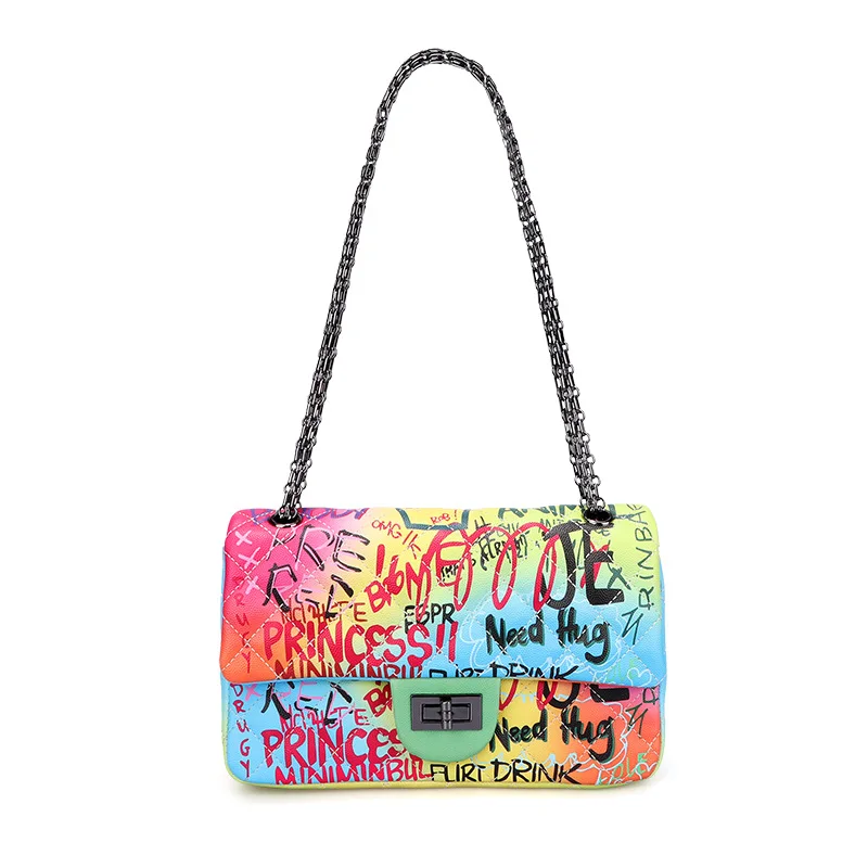 Hot Sell Graffiti Bag Designer 1: 1 Ladies Chain Shoulder Bags
