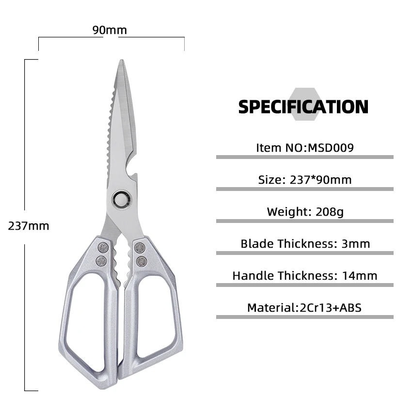 Original Stainless Steel Multipurpose Kitchen Scissors Dishwasher-Safe Poultry Shears