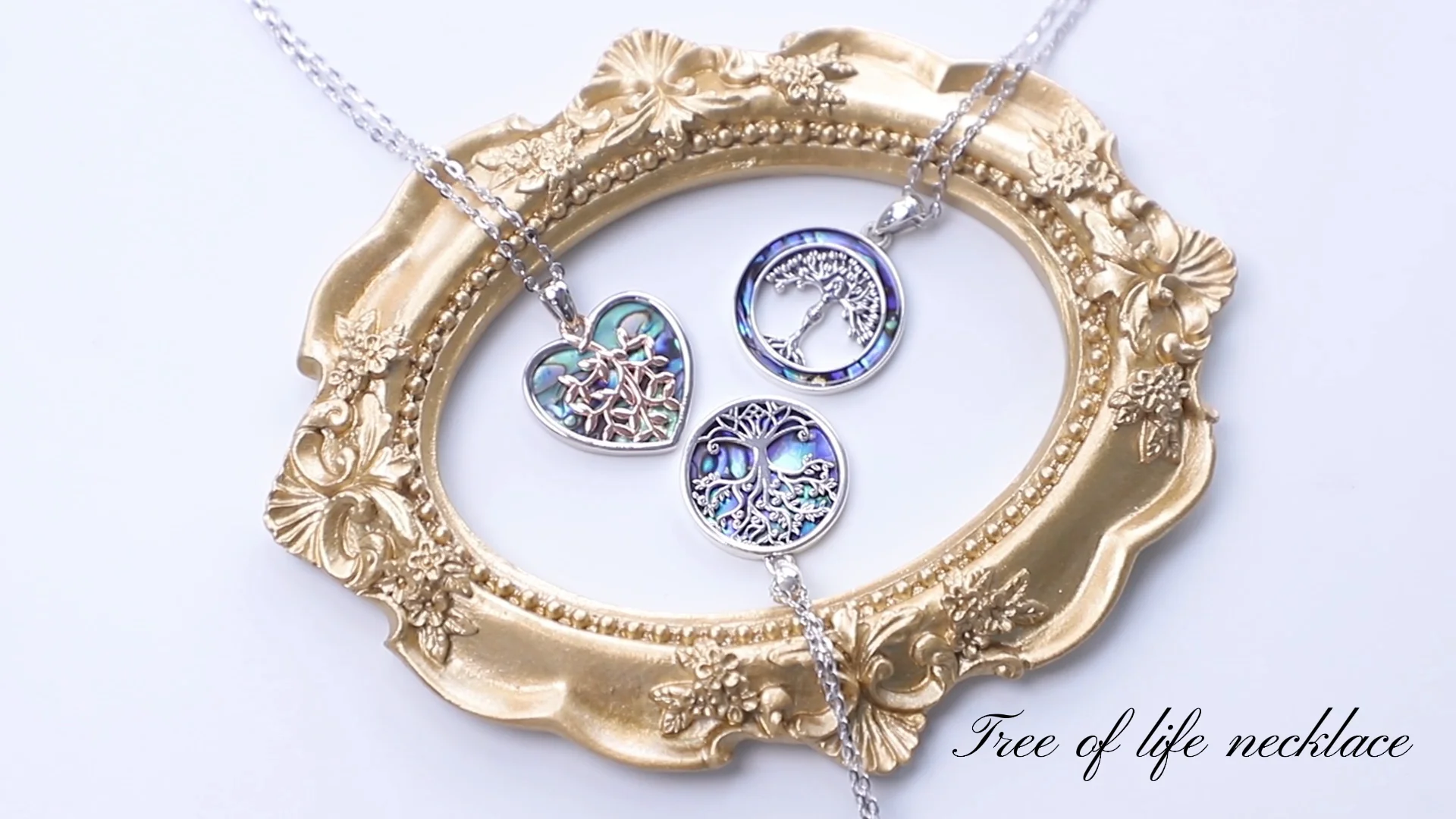 925 Sterling Silver White Mother Of Pearl Tree Of Life Necklace Pendant - Rhodium Plated, Hypoallergenic, Gift Boxed