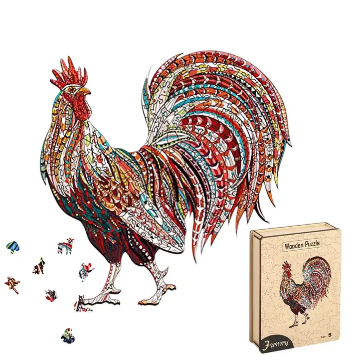 Gros lot A5 A4 A3 Couleur personnalisée 3D puzzle en bois pour adultes Puzzle animal en bois 3D