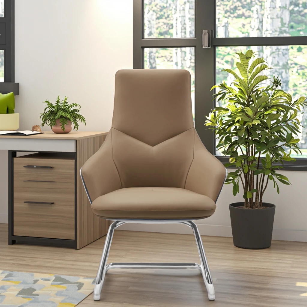 Durable Modern Ergonomic Leather Executive Student Chair 6