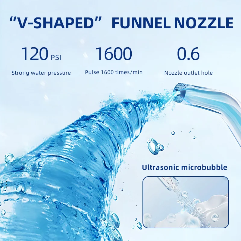 Mini Electric for Oral Irrigator Orthodontic Spray Water Flosser Cordless Dental Cleaner for Household Hotel Use USB Power