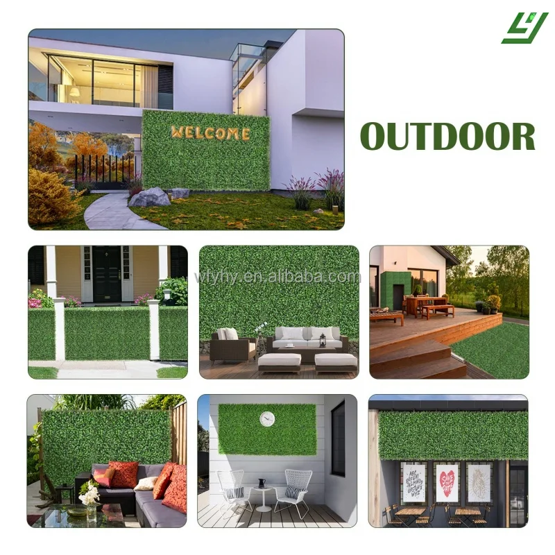 Yiheyi Artificial Grass Wall Panels Plastic Greenery Plant Wall Grass ...