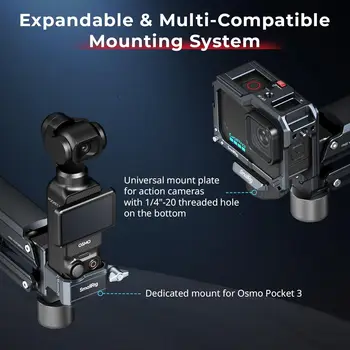 For SMALLRIG 4-inch Mini Shock Absorber Arm Double Spring Hydraulic Damping Vacuum Suction Cup Car Mount for DJI Osmo Pocket product image