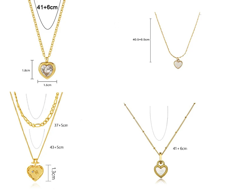 Gold Heart Pendant Necklace