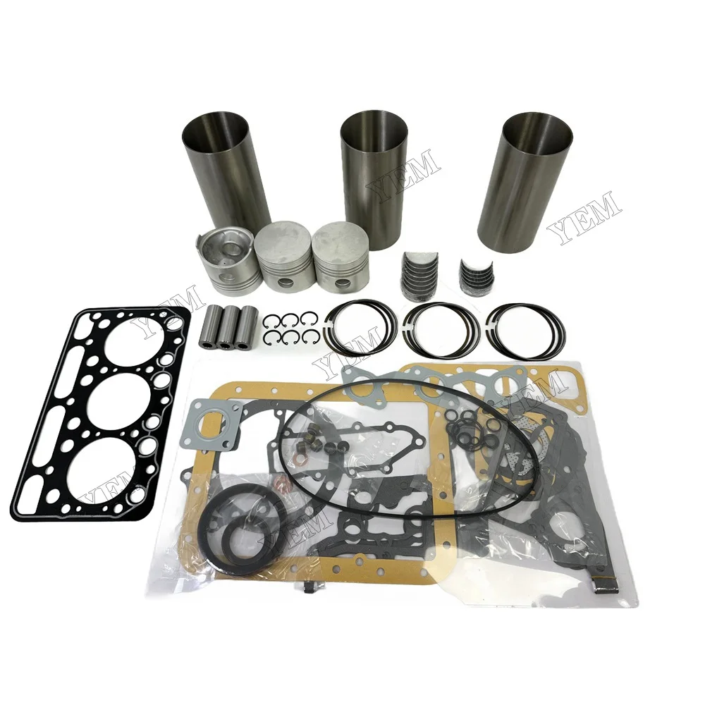 For KUBOTA D1403 Engines Overhaul Rebuild kit Piston Ring Cylinder Liner Complete Gasket kit crankshaft Main conrod Bearing