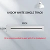 UNA PISTA SENCILLA BLANCA DE 60 CM