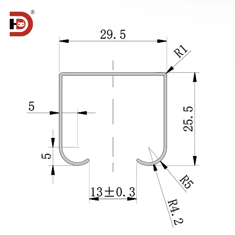 product 30  32 hanging rail u shaped groove assembly line extruded aluminum profile hanging strip placed pulley slide rail-3