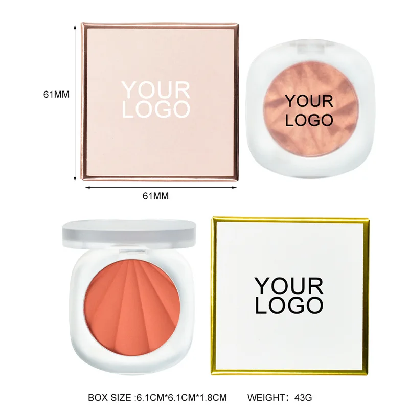 Товары для макияжа нейтральная пудра хайлайтера Румяна лица Осветляющий монохромный индивидуальный логотип инструменты