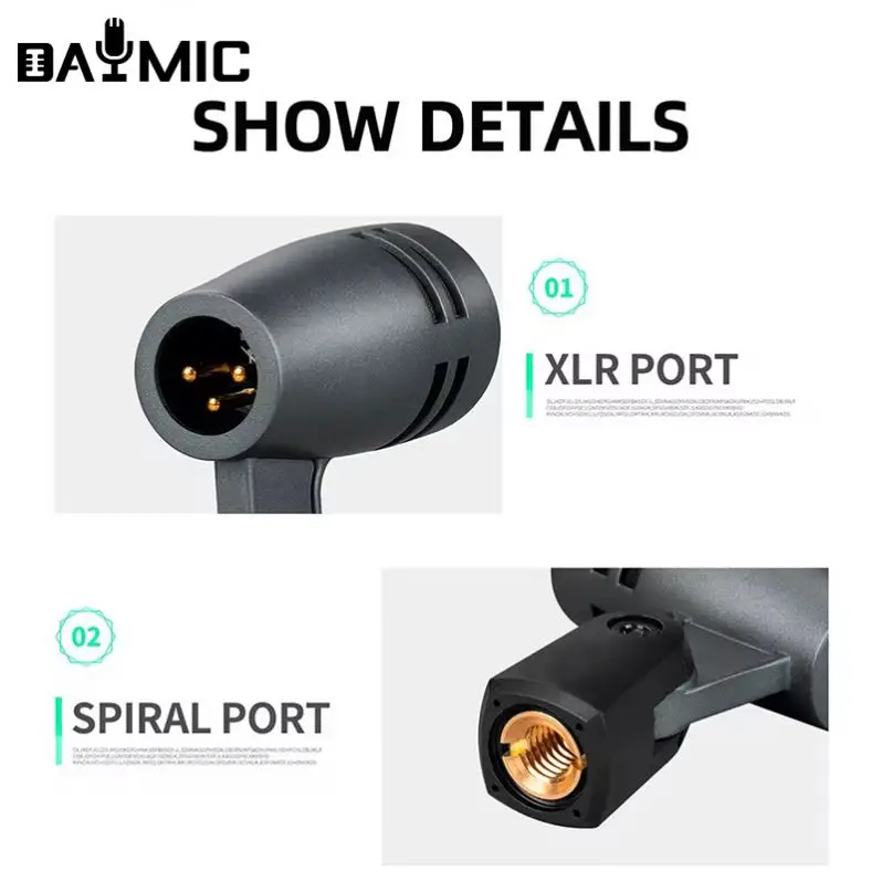E 604 Professional Dynamic Drum Microphone Musical Instrument Metal Micrfono Stage Performance Wired Drum Mic E604