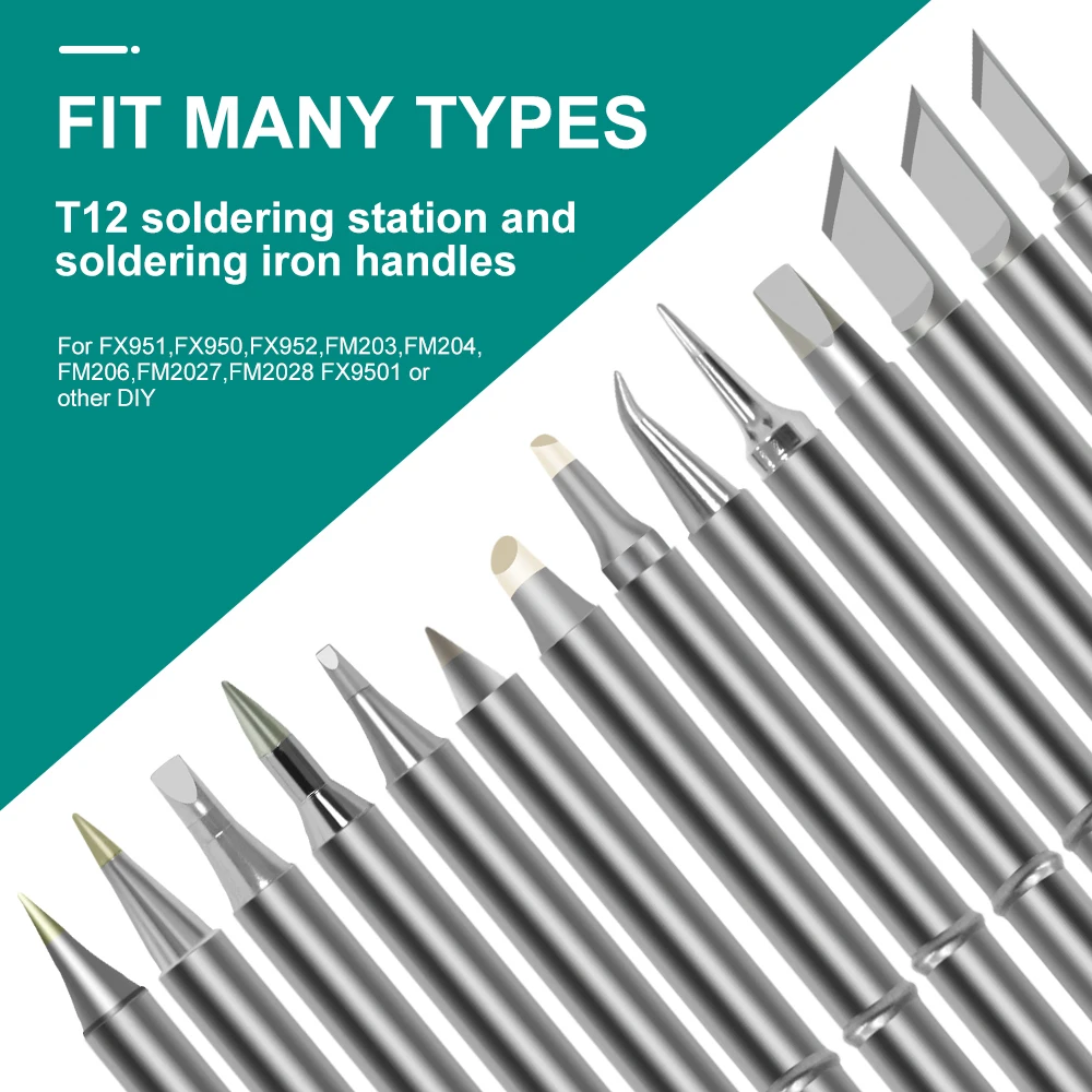 Stainless Steel Material Lead Free Environment-friendly High Anti-oxidation 14 Types T12 Series Solder Tips