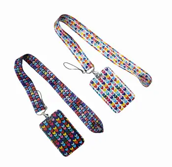 Promotional Cute cartoon Anime design sublimation personalized mobile phone lanyard  children id card holder lanyards