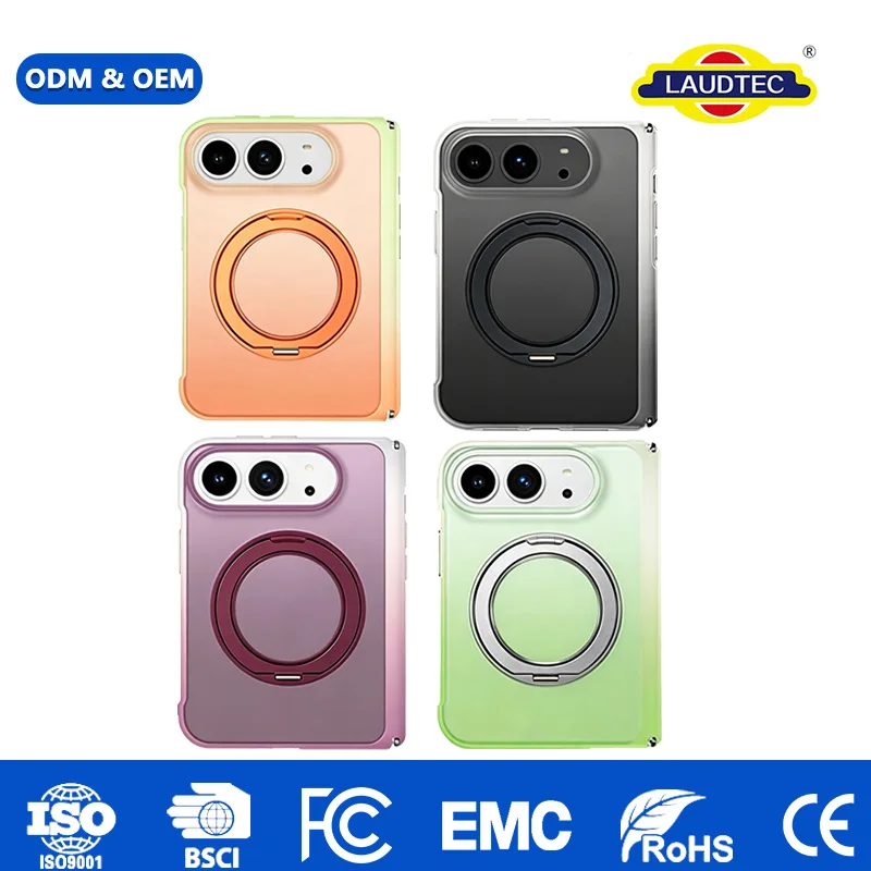 For iPhone Duo Magnetic Case for Built-in N52 Magnet Strong Hold for Wireless Charging,Custom Logo