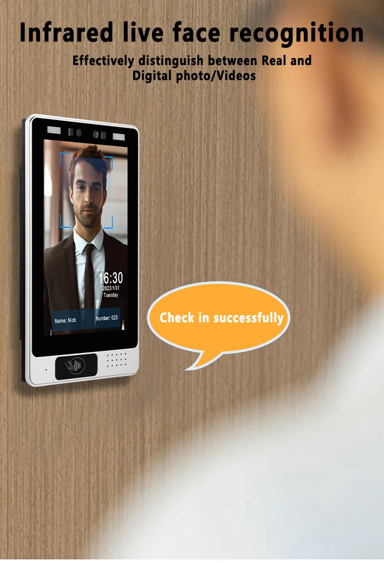 8 Inch Rs485 Rj45 Android Touch Panel Nfc Smart Access Control With ...