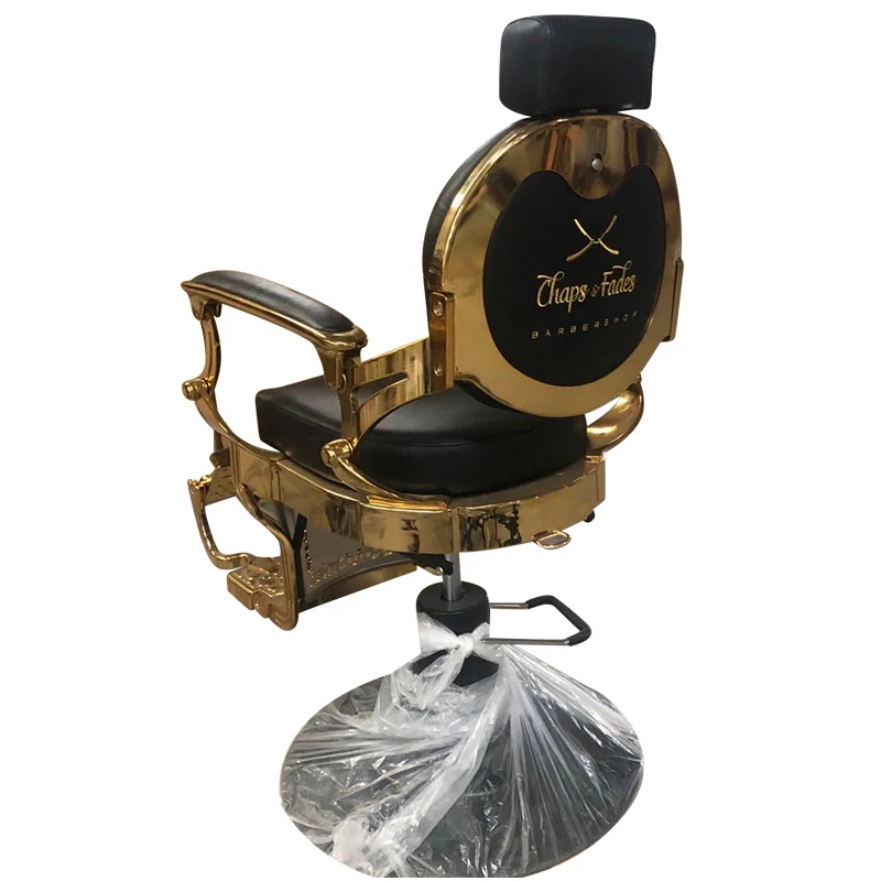 READY for SHIPPING Latest European Style Aluminium Alloy Heavy Duty Gold and Black Barber Chairs Styling Chairs Salon Chair