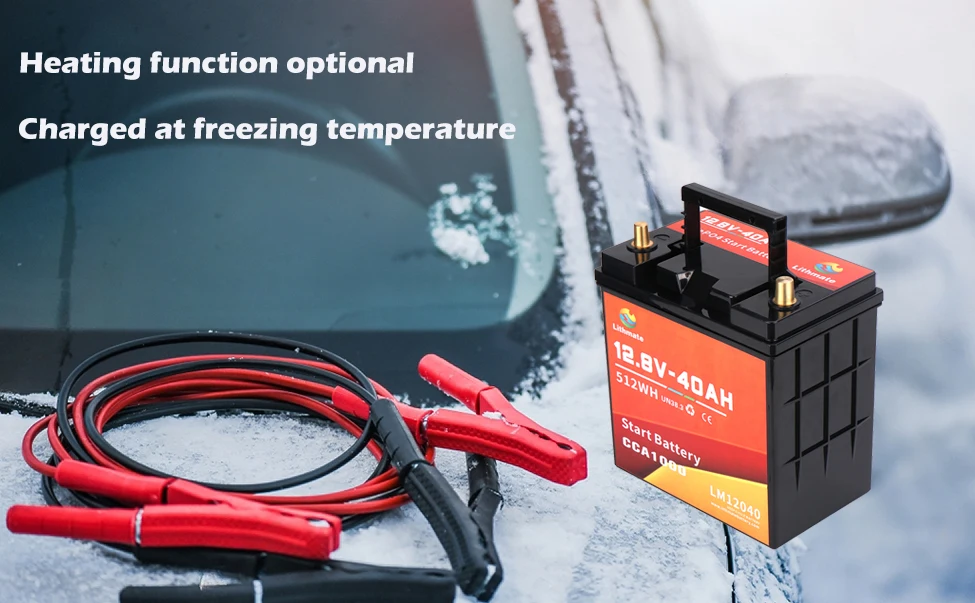Hot Selling Small Capacity High Power CCA 1000 12.8V Lifepo4 12v 40ah Car Jump Start Lithium Battery