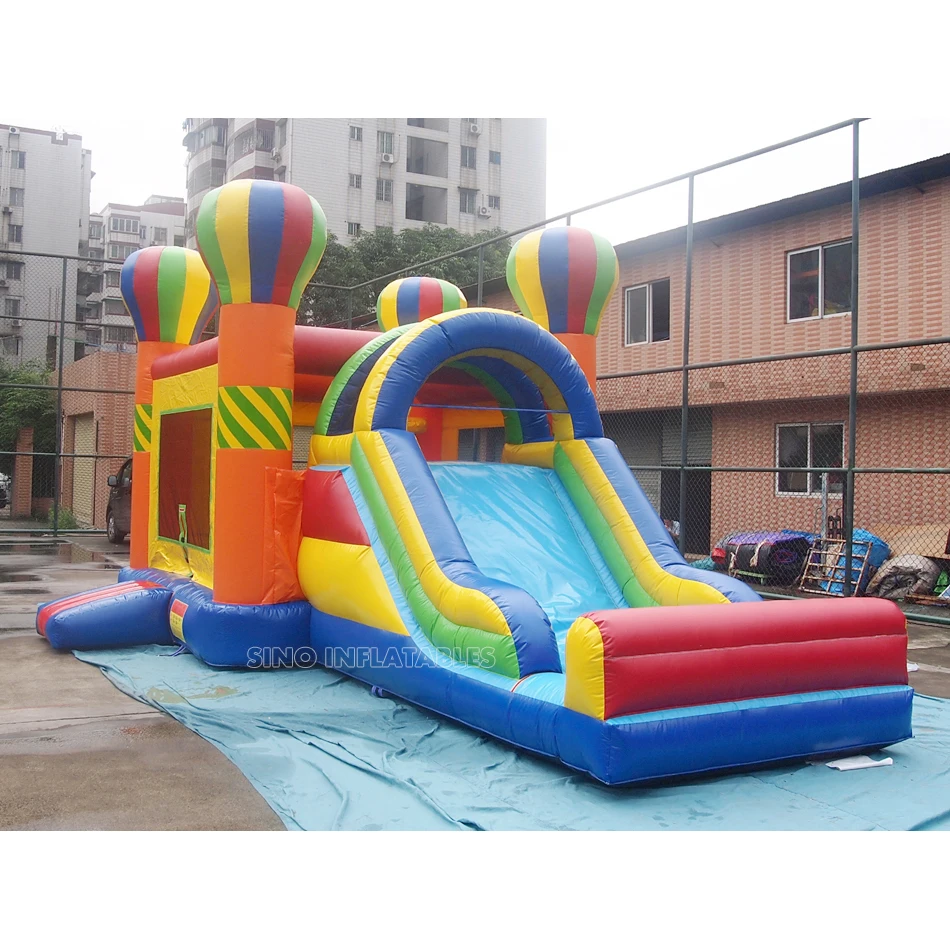 5in1 Commercial Grade Kids rainbow Inflatable Bounce House With Slide From China Guangzhou Inflatable Factory