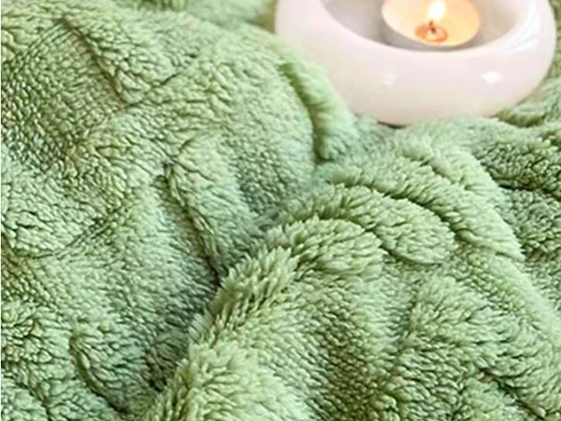 3D Jacquard Lattice Reversible Sherpa Throw Blanket Super Soft Cozy Fleece Lightweight Warm Thick Plush Fuzzy Fluffy Modern