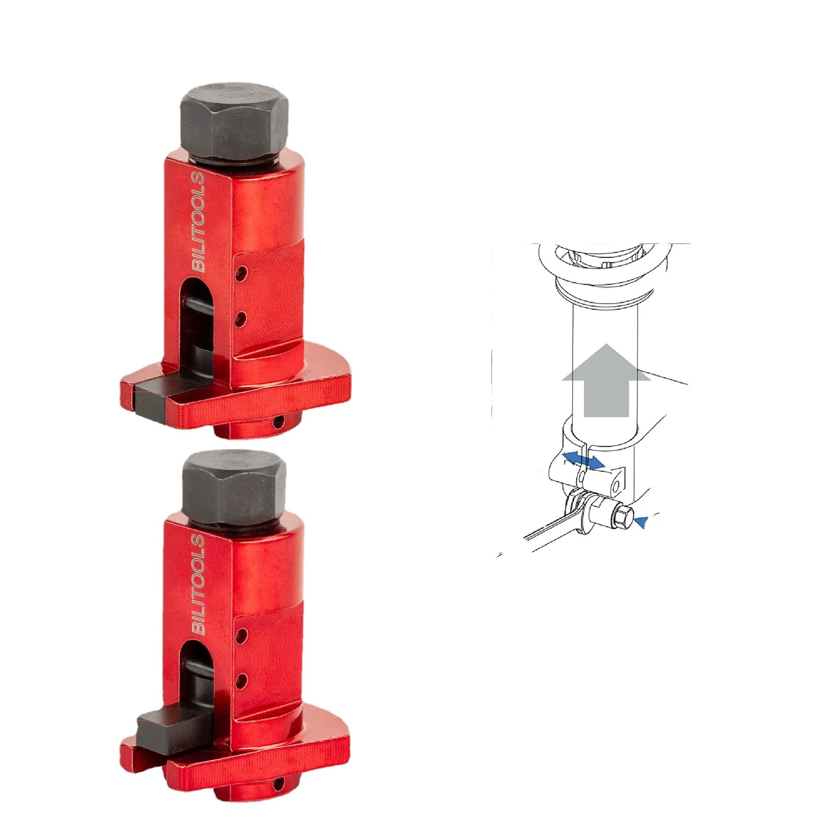 Strut Spreader Tools, 5-11mm Universal Suspension Strut Spreader Tool With 2pcs 1/2-Inch Drive Socket For Car Hydraulic Shock Absorber Removal Repair