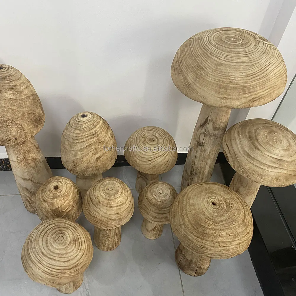 Thick Wooden Mushroom Garden Ornaments Large Wooden Decorative Garden Mushrooms Buy Unique