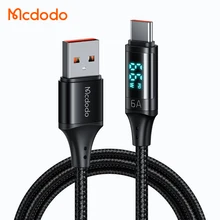 Mcdodo 108 USB-C Nylon with 66W 65W Fast Charge Digital Display 6A Multifunctional Fast Charging Braid USB Type C Cable 1.2M