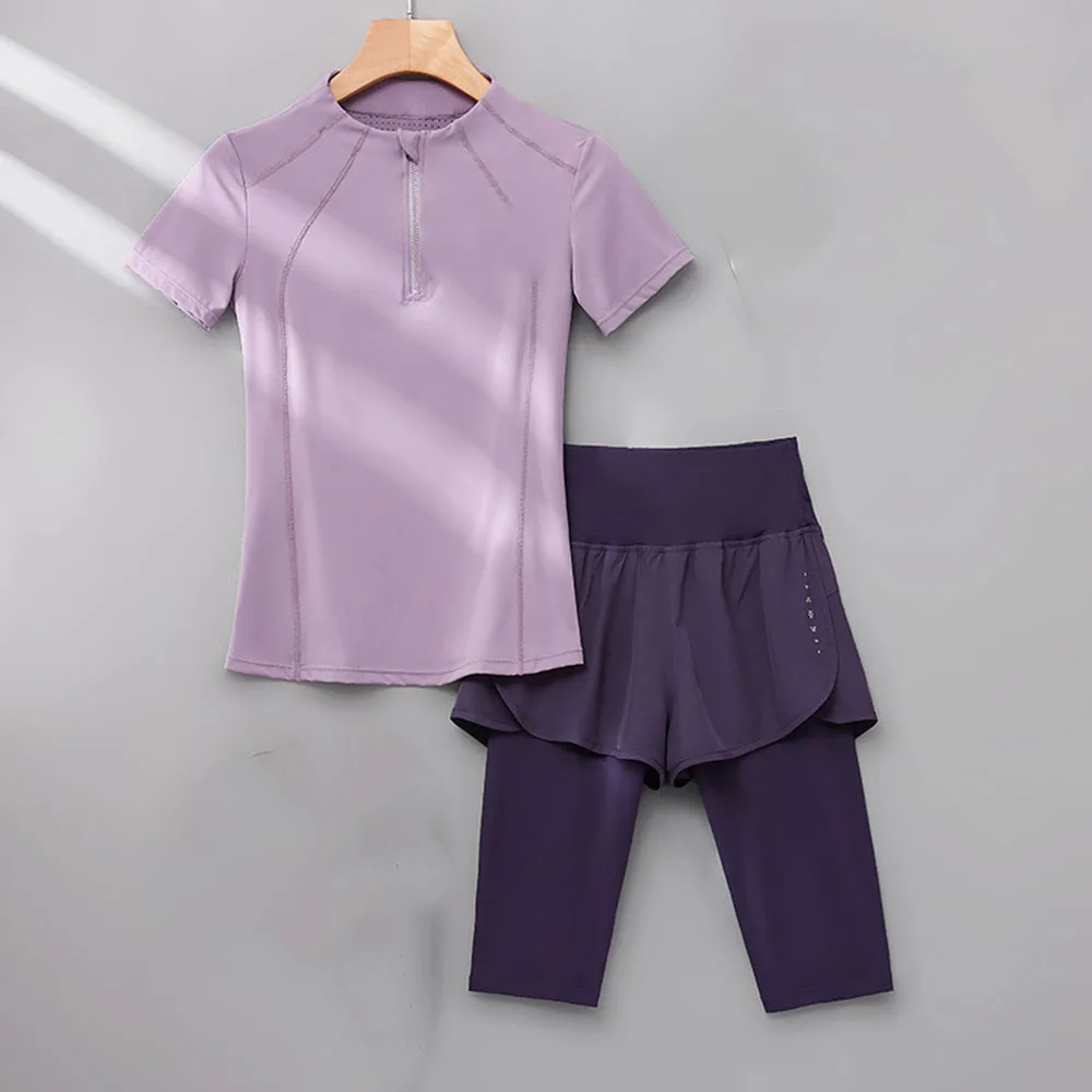 Quick Dry Smooth Comfortable Breathable Anti-Odor Short Sleeve Custom Running Fitness Women Cycling Sets 100%