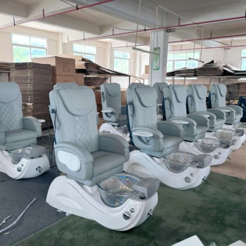 modern luxury spa massage chairs for nail salon manicure and pedicure chairs with drain pump