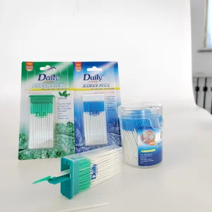 Daily Care Best Selling Custom Logo Plastic Toothpick Dental Care Flexible Soft Silicone Rubber Dental Picks for Gum Cleaning