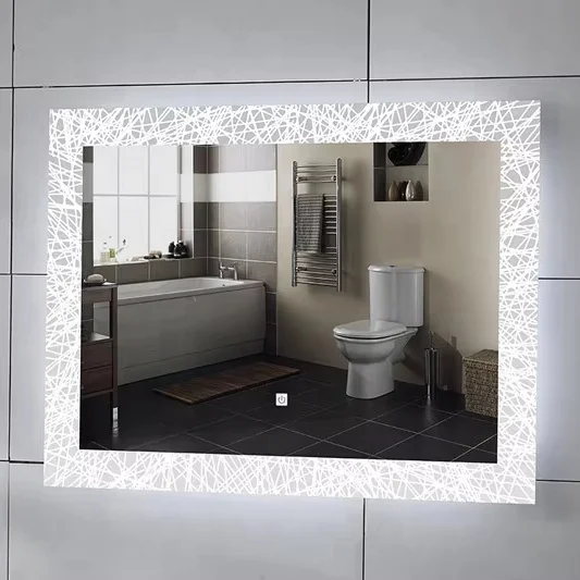 2024 modern wall mounted Illuminated bathroom vanity mirror with led lights