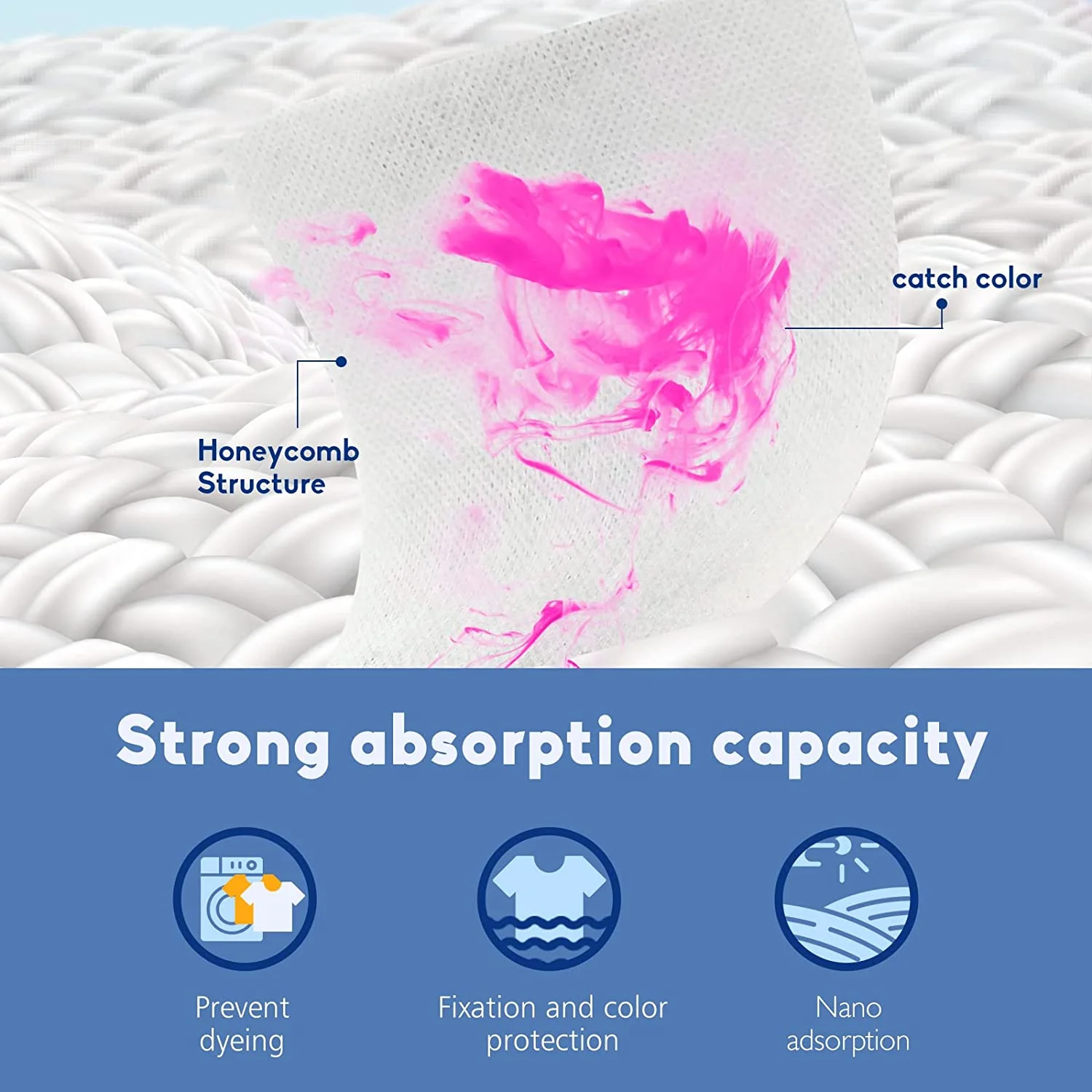 Eco Laundry Sheet Oem Color Catcher Laundry Color Absorbing Laundry