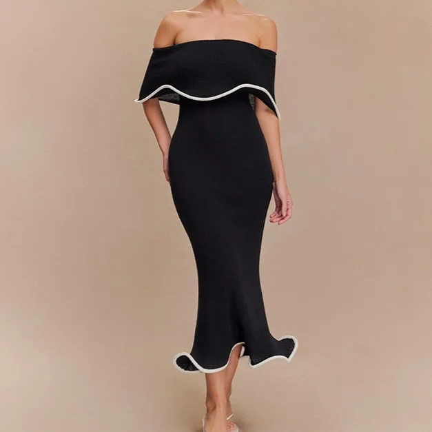 sachin and babi light blue dress LILLY BLACK COTTON MIDI DRESS – DISSH