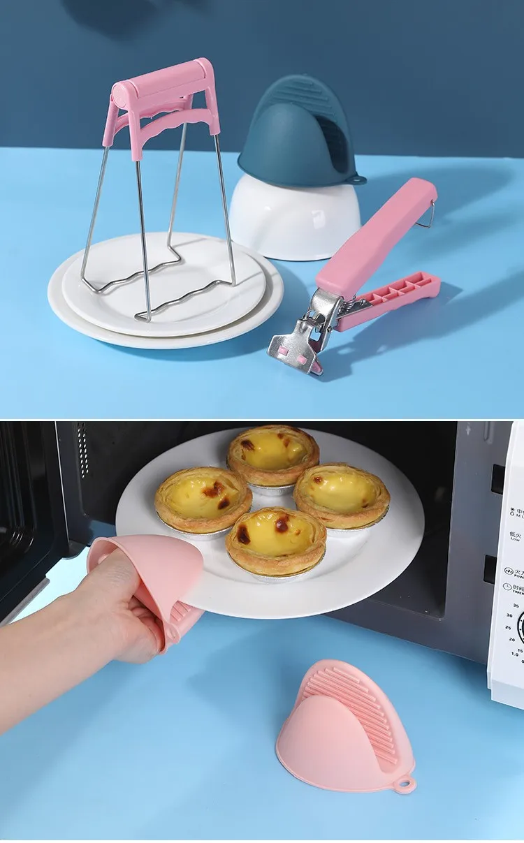 Stainless Steel Clip Bowl Clip Tray Bowl Holder Kitchen Gadget Finger Stall Bowl Holder