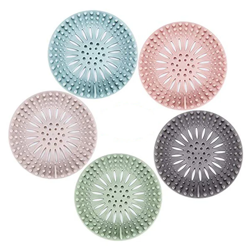 Silicone Kitchen Sink Strainer Drain Cover Hair Trap Hair Catcher Bathroom Shower Sink Stopper Filter