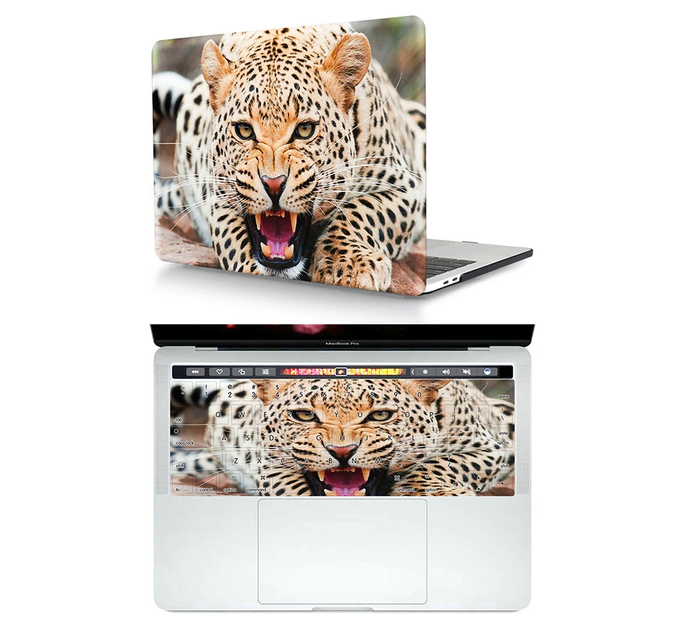 Жесткий пластиковый Чехол для клавиатуры 2 в 1 в картонной коробке с животным дизайном, защитный чехол для Macbook, 13 дюймов, чехол для ноутбука A2179 M1