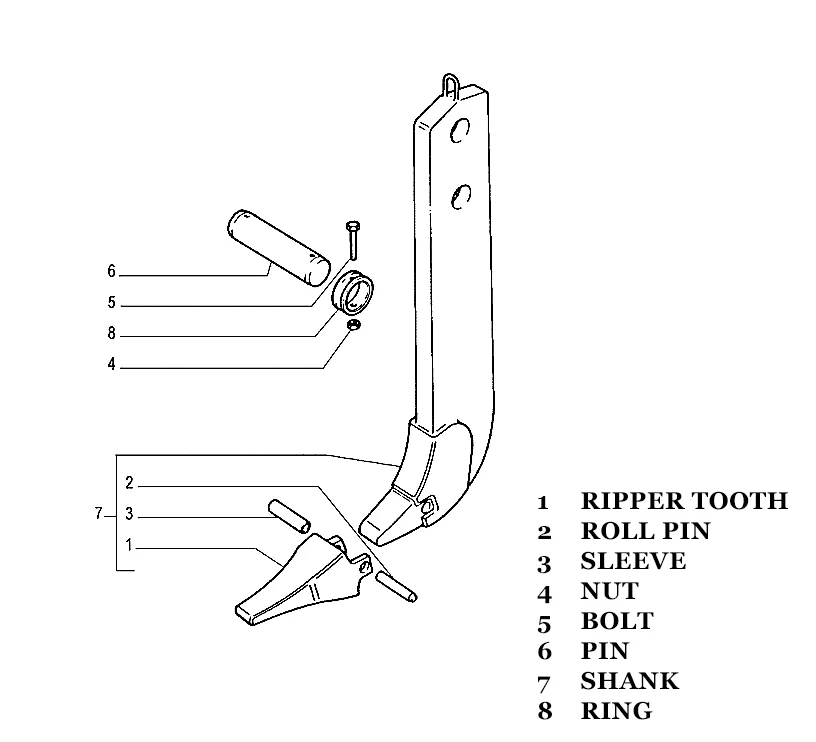 Ripper Shanks Bulldozer Spare Parts Ripper Shank for Komatsu D85 ...