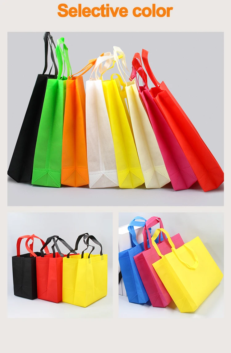 Customized personalized recyclable fabric shopping bag wholesale promotional pp non woven manufacturers tnt bags