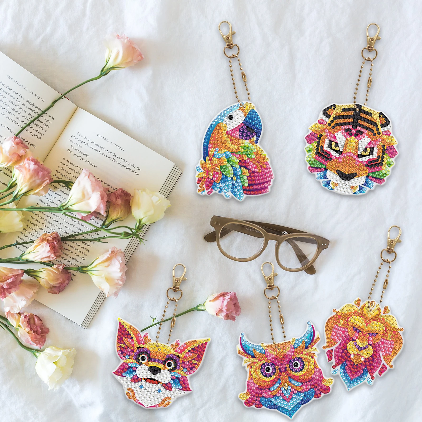 Diy 5d Diamond Art Painting Keychain Customization Diamond Painting