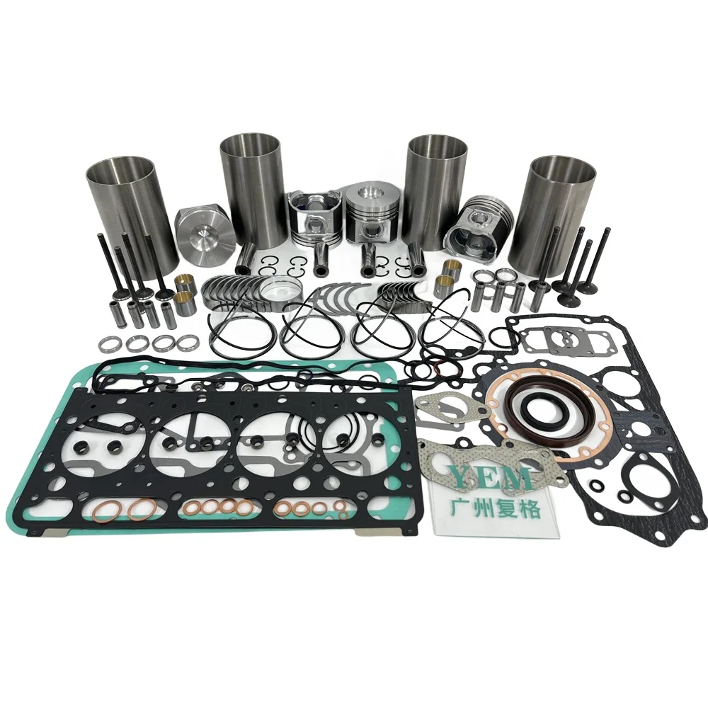 For Kubota D1105 Engine Overhaul Kit With Cylinder Liner Piston Rings Full Gasket Set Engine Bearings Valves Engine Parts Hot 5