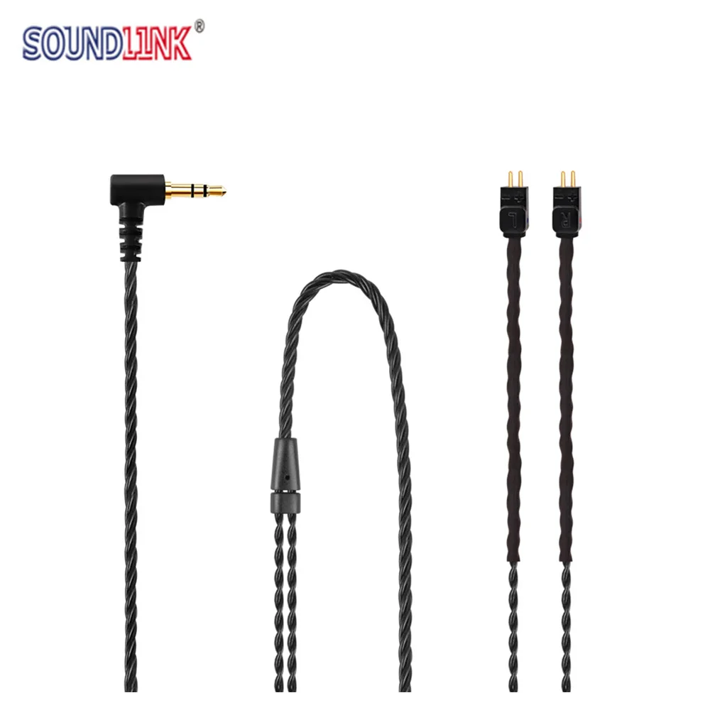 IEM Earphone Cable 2 Pin Memory Wired and Line Curved Two Types Earphone Cable