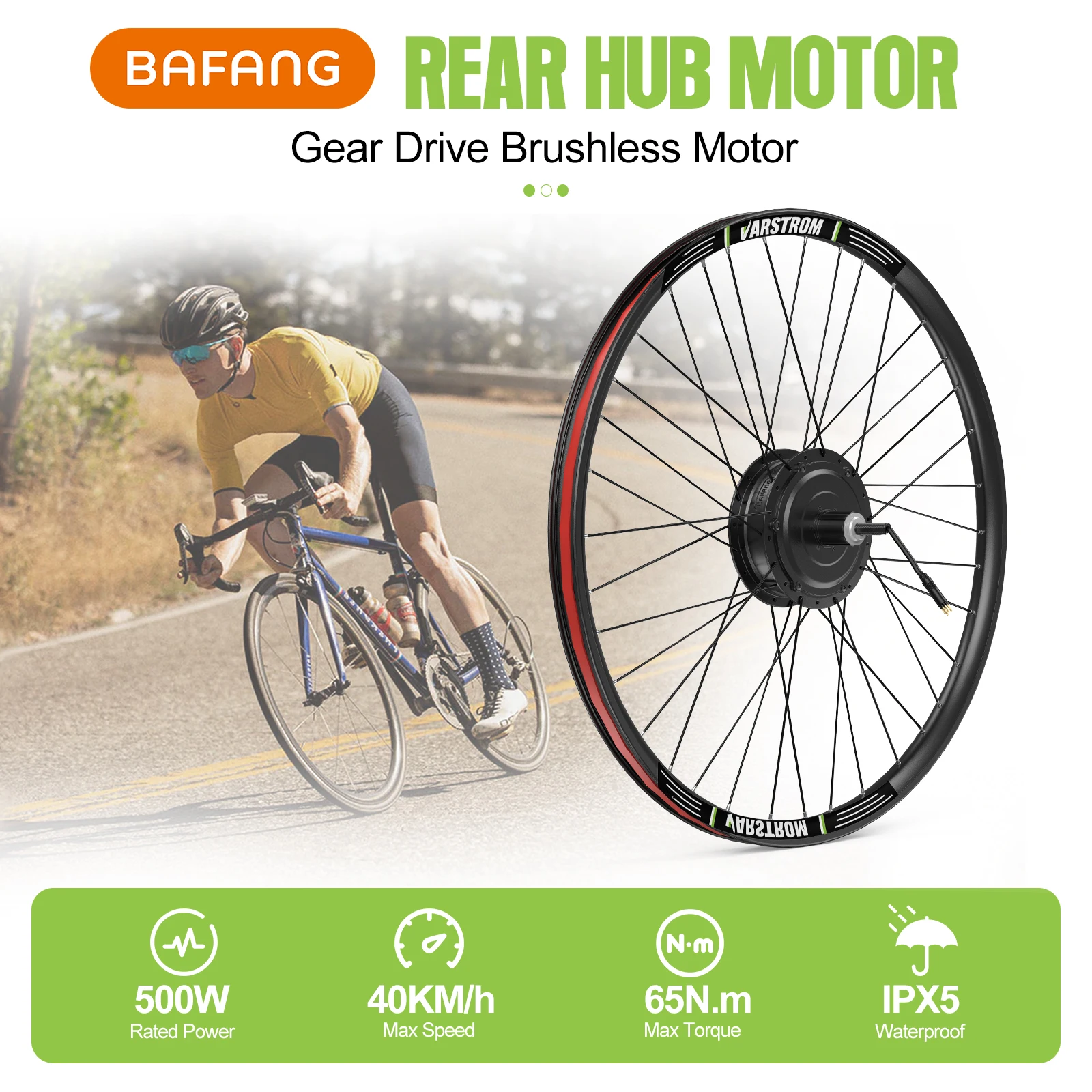 Bafang Ebike Conversion Kit - 48V 500W Hub Motor Power