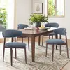 Blue-wooden dining chairs
