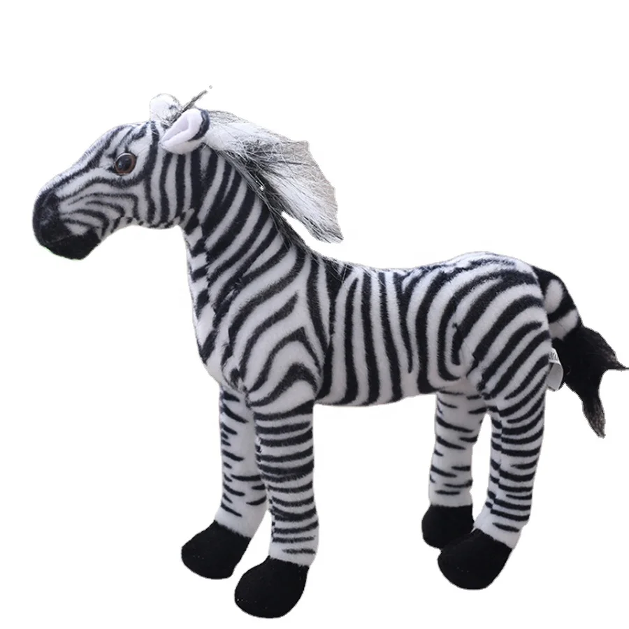 wholesale customized plush toy model animals simulator zebra