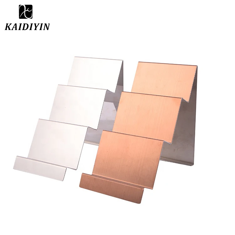 2025 High Gloss Layered Gold Wallet Display Stand Hot Sale Retail Store Stainless Steel Holder