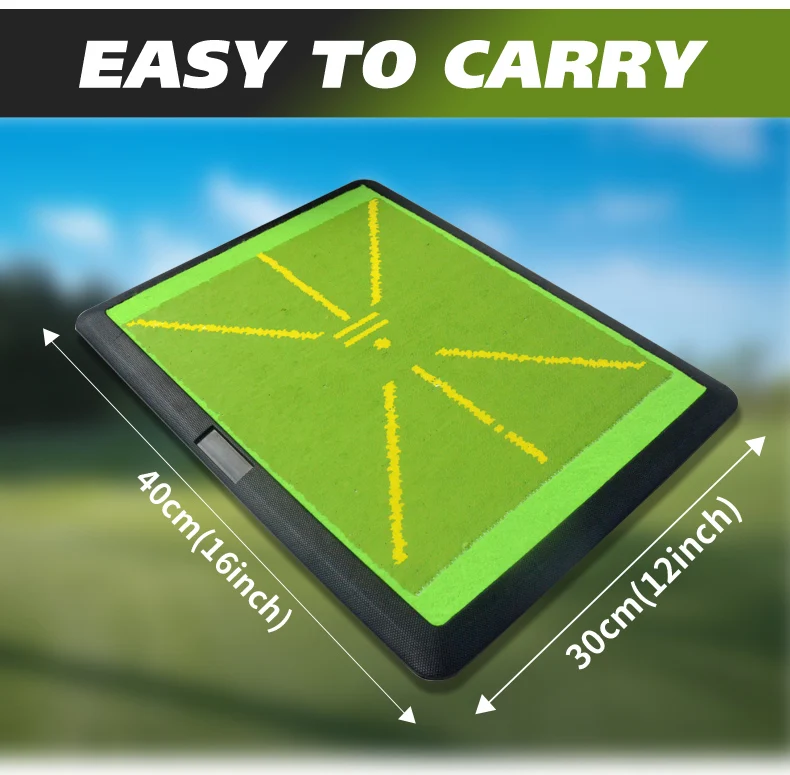 Custom Golf Mat With Rubber Base Indoor Practice Hitting Golf Training