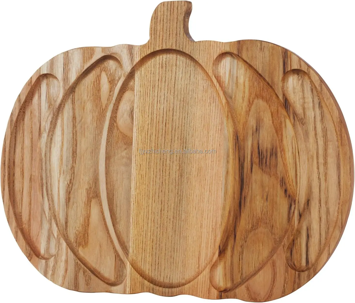 product pumpkin shaped wooden divided serving platter   charcuterie board for fruit snack  nut christmas party serving tray-0